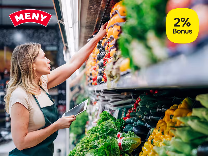 Få bonus i udvalgte Meny butikker